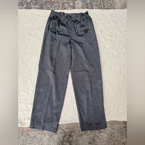 Vintage 90s Lauren Alexandra Grey High-Waisted Pleated Dress Pants Slacks 12